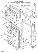 DOOR PARTS Diagram and Parts List for ET4WSKXKQ06  Whirlpool Refrigerator