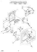 DISPENSER FRONT Diagram and Parts List for GD22DFXFB01  Whirlpool Refrigerator
