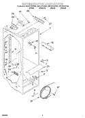 REFRIGERATOR LINER Diagram and Parts List for GD27DFXFB02  Whirlpool Refrigerator