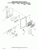 DISPENSER FRONT PARTS Diagram and Parts List for  Whirlpool Refrigerator