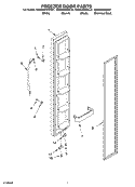 FREEZER DOOR Diagram and Parts List for  KitchenAid Refrigerator