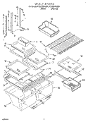SHELF Diagram and Parts List for ET22RMXGN01  Whirlpool Refrigerator