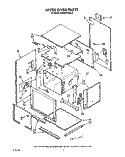 UPPER OVEN Diagram and Parts List for KEBS276XBL2  KitchenAid Wall Oven