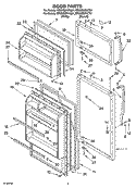 DOOR PARTS Diagram and Parts List for ET6WSMYKQ01  Whirlpool Refrigerator
