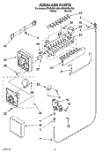 ICEMAKER PARTS Diagram and Parts List for ET8GHMXLT04  Whirlpool Refrigerator