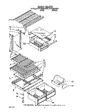SHELF Diagram and Parts List for ET18HMXWW01  Whirlpool Refrigerator