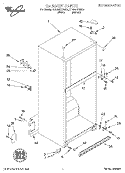 CABINET Diagram and Parts List for ET18GKXGW00  Whirlpool Refrigerator