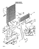 UNIT Diagram and Parts List for ET18GKXSW02  Whirlpool Refrigerator