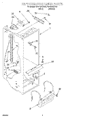 REFRIGERATOR LINER Diagram and Parts List for ED25RQXFW00  Whirlpool Refrigerator