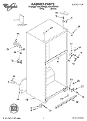 CABINET PARTS Diagram and Parts List for ET8LFKXKQ03  Whirlpool Refrigerator