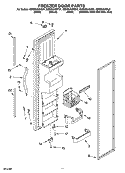 FREEZER DOOR PARTS Diagram and Parts List for GD5SHAXNT01  Whirlpool Refrigerator