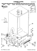 CABINET PARTS Diagram and Parts List for GD5NVAXSS01  Whirlpool Refrigerator