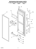 REFRIGERATOR DOOR Diagram and Parts List for GD5NHGXKT01  Whirlpool Refrigerator