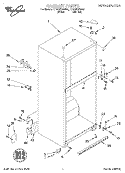 CABINET Diagram and Parts List for ET18GKXGW02  Whirlpool Refrigerator