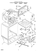 LINER Diagram and Parts List for ET19RKXGN02  Whirlpool Refrigerator