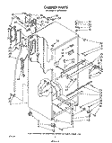 CABINET Diagram and Parts List for ET18PKXSW00  Whirlpool Refrigerator