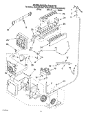 ICEMAKER Diagram and Parts List for GD2SHGXLT00  Whirlpool Refrigerator