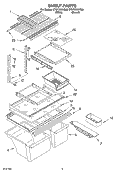SHELF, OPTIONAL Diagram and Parts List for ET9FTKXKQ00  Whirlpool Refrigerator