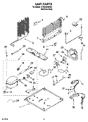 UNIT PARTS Diagram and Parts List for GT2SHMXMS04  Whirlpool Refrigerator