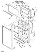 DOOR PARTS Diagram and Parts List for ET8GHMXLT04  Whirlpool Refrigerator
