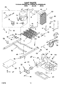 UNIT Diagram and Parts List for GD2SHGXLT00  Whirlpool Refrigerator