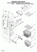 FREEZER LINER PARTS Diagram and Parts List for GS5DHAXVY01  Whirlpool Refrigerator