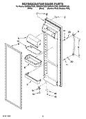 REFRIGERATOR DOOR PARTS Diagram and Parts List for GD5RHAXTQ00  Whirlpool Refrigerator