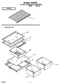 SHELF PARTS, OPTIONAL PARTS Diagram and Parts List for ET8GTKXKT02  Whirlpool Refrigerator