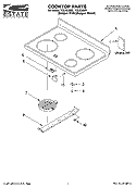 COOKTOP PARTS Diagram and Parts List for TES355MQ1  Estate Range