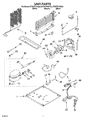 UNIT PARTS Diagram and Parts List for ET8WTKXKT04  Whirlpool Refrigerator