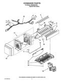 ICEMAKER PARTS Diagram and Parts List for GI6SARXXF04  Whirlpool Refrigerator