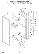 REFRIGERATOR DOOR PARTS Diagram and Parts List for GS2SHAXKS02  Whirlpool Refrigerator