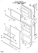 DOOR Diagram and Parts List for ET18JKXDN05  Whirlpool Refrigerator