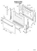 DOOR Diagram and Parts List for TGP310LW0  Estate Range