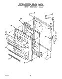 REFRIGERATOR DOOR, LIT/OPTIONAL Diagram and Parts List for ET20ZKXXG01  Whirlpool Refrigerator