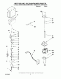 MOTOR AND ICE CONTAINER PARTS Diagram and Parts List for GD5RVAXVB04  Whirlpool Refrigerator
