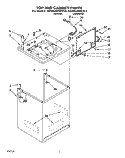TOP AND CABINET, LIT/OPTIONAL Diagram and Parts List for  KitchenAid Washer