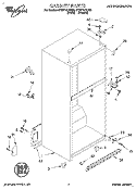 CABINET Diagram and Parts List for ET20TKXDW02  Whirlpool Refrigerator