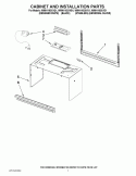 CABINET AND INSTALLATION PARTS Diagram and Parts List for  Whirlpool Microwave