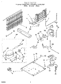 UNIT Diagram and Parts List for ET21DKXDN04  Whirlpool Refrigerator