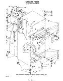 CABINET Diagram and Parts List for ET18AKXMWR0  Whirlpool Refrigerator