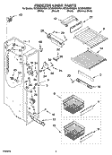 FREEZER LINER PARTS Diagram and Parts List for GC5SHEXNB01  Whirlpool Refrigerator