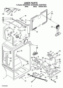 LINER PARTS Diagram and Parts List for G9IXEFMWB00  Whirlpool Refrigerator