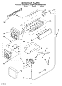 AIR FLOW Diagram and Parts List for GD2SHAXKT03  Whirlpool Refrigerator