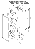REFRIGERATOR DOOR PARTS Diagram and Parts List for GC3SHEXNT15  Whirlpool Refrigerator