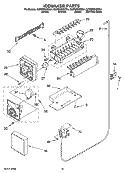 ICEMAKER PARTS, OPTIONAL PARTS Diagram and Parts List for GC5SHEXNQ04  Whirlpool Refrigerator