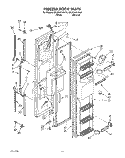 FREEZER DOOR Diagram and Parts List for ED25PWXXN00  Whirlpool Refrigerator