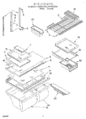 SHELF Diagram and Parts List for ET19PKXEW01  Whirlpool Refrigerator