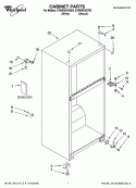 CABINET PARTS Diagram and Parts List for  Whirlpool Refrigerator