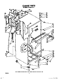 CABINET Diagram and Parts List for ET18AKXRWR4  Whirlpool Refrigerator